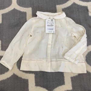 Zara toddler girls gauzy blouse 18-24 mo
